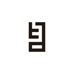 Letter ta rectangle geometric symbol simple logo vector