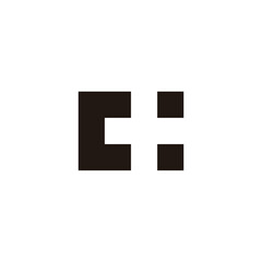 Obraz premium Letter c plus, square geometric symbol simple logo vector