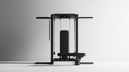 Strength training equipment home gym fitness machine minimalist studio front view modern design for effective workouts