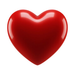 red heart isolated on a white background 