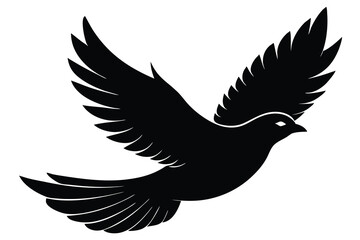 Obraz premium A simple silhouette of a bird in flight