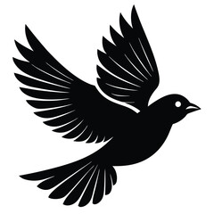 Fototapeta premium A simple silhouette of a bird in flight