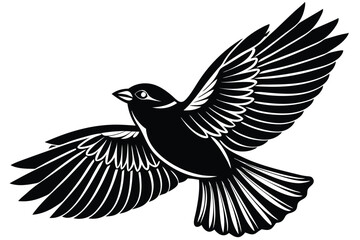 Obraz premium A simple silhouette of a bird in flight