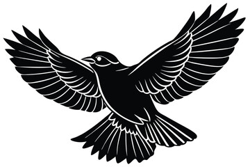 Fototapeta premium silhouettes bird flying