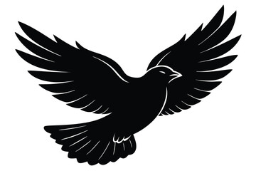 Obraz premium bird flying in silhouette