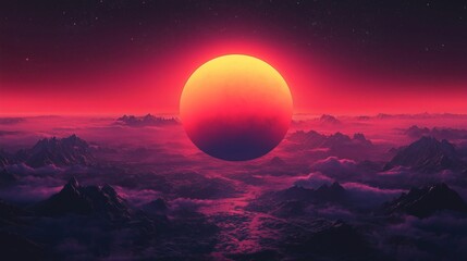 Stunning Celestial Landscape with Dusk Glow