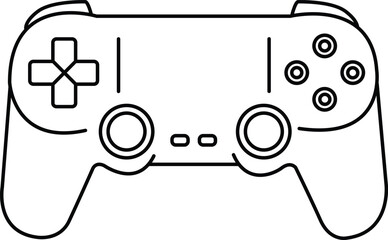 gaming console line art vector illustration black color thin line