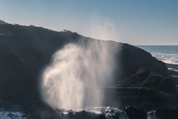 Long Exposure of the Spouting Horn on the Oregon Coast near Cape Perpetua