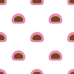 sakura Mochi Pattern background. mochi seamless pattern background. 