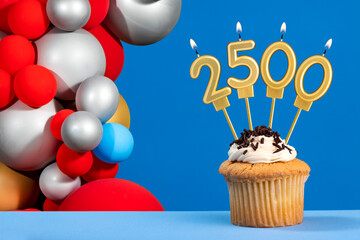 Number of followers or likes - Candle number 2500