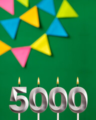 Candle number 5000 - Number of followers or likes