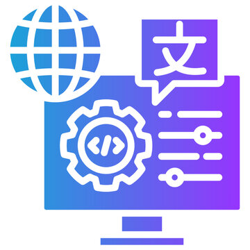 Programming Language glyph gradient icon