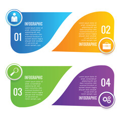 Editable concept for business growth infographic chart list template 4 step design