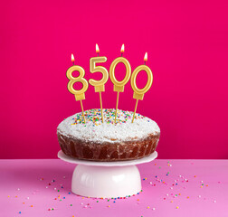 Number of followers or likes - Candle number 8500