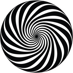 Flat design spiral circle illustration