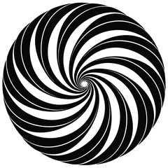 Flat design spiral circle illustration