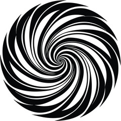 Swirl figure. Spiral abstract movement and hypnotic vortex, whirl and vortex dynamic icon design. Vector tornado spiral icons