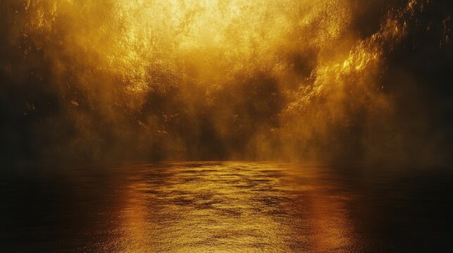 Golden light reflects off a dark textured surface. Perfect as a backdrop for fantasy or luxury themes.