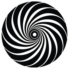 Abstract spirals Vortex swirl motion elements vector silhouette