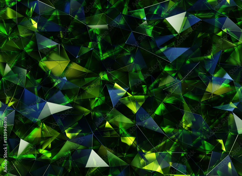 Poster luxury abstract realistic green texture reflection close up background 3d rendering