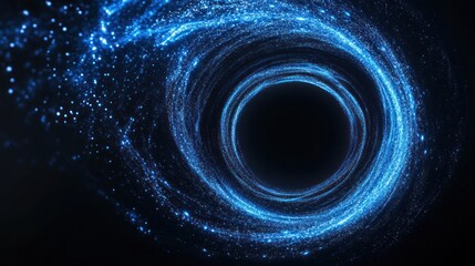 Abstract Blue Vortex: A Digital Galaxy