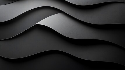 Obraz premium Overlapping black squares create an abstract, modern background.