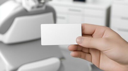 Blank Business Card in Hand
