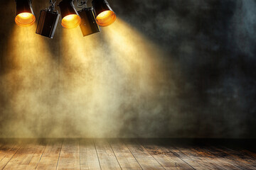 Close-Up of Theatre Lights and Stage