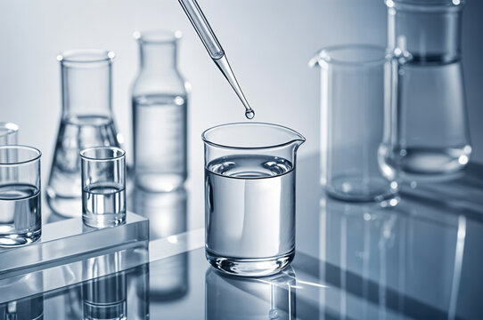 the scientist is adding liquid to the test tube deney