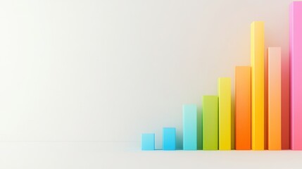 Rainbow Progress Bar: Growth, Success, and Upward Trend Visualization