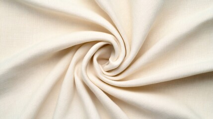 Close-up of Soft Cream Fabric with Textured Weave