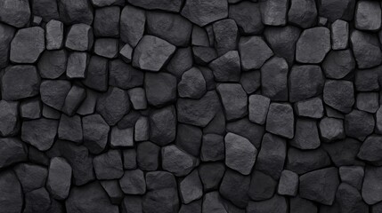 Textured Black Stone Wall Background