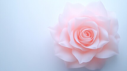 Obraz premium Delicate Pink Rose Bloom: A Symbol of Elegance and Serenity