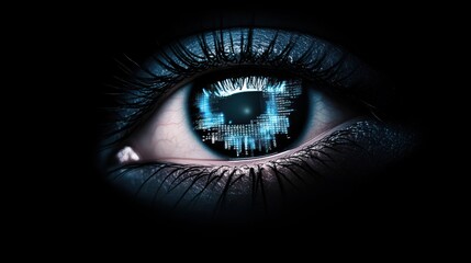 Fototapeta premium Digital Eye: A Glimpse into the Future of Technology