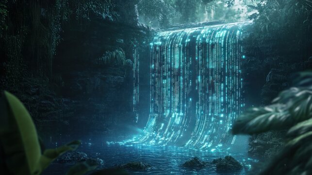 Digital Waterfall - Powered by Adobe