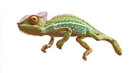 Fototapeta premium A vibrant reptile with intricate patterns and textures ideal for nature wildlife and educati