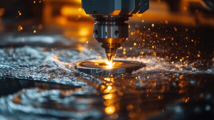 Industrial Water Jet Cutting Metal Precision Manufacturing Process