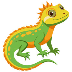 Obraz premium lizard vector illustration, exotic reptile wildlife animal drawing