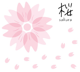 cherry blossoms-1-1　桜のあしらい。桜の装飾。春の装飾セット。