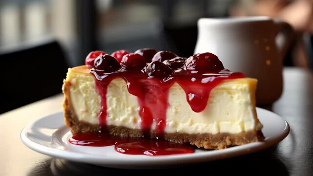 cheesecake with cherry