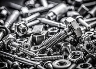 Construction Site I Spy: Preschool Black & White Macro Photography Worksheet