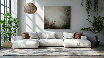 modern living room with sofa