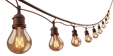 Vintage edison bulb string lights for outdoor patio decor
