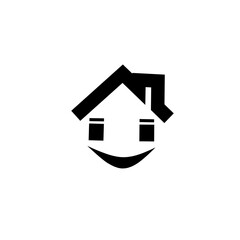 Smile Home Logo Simple suitable for realestate logo. housing logo icon