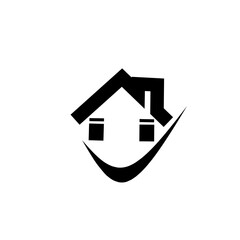 Smile Home Logo Simple suitable for realestate logo. housing logo icon