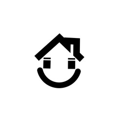 Smile Home Logo Simple suitable for realestate logo. housing logo icon