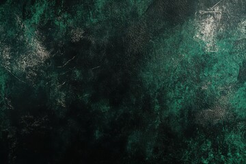 Fototapeta premium Dark grainy background with black green and gray abstract noise texture for banner
