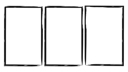 Frame Photo grunge texture Overlay effect set. Design for social media flyer poster screen print card background. Vector illustration.