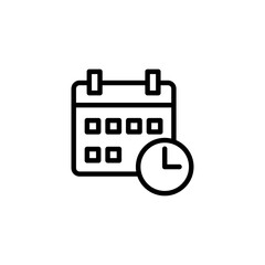 Calendar icon logo design. Calender sign and symbol. Schedule icon symbol