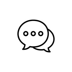 Chat icon logo design. speech bubble sign and symbol. comment icon. message